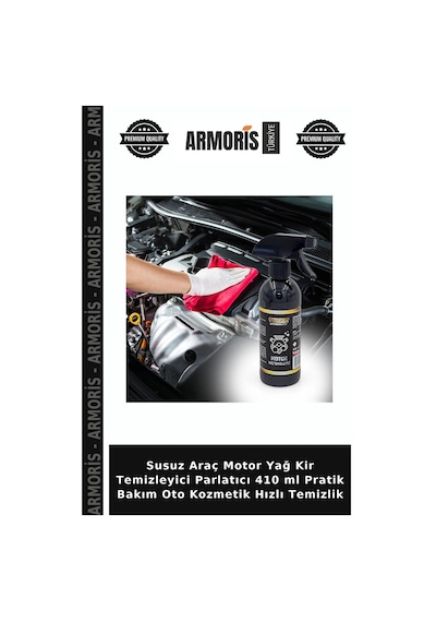 Susuz Araç Motor Yağ Kir Temizleyici Parlatıcı 410 Ml Pratik Bakım Oto Kozmetik Hızlı Temizlik