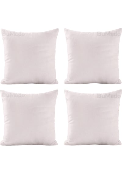 Dekoratif 4'lü Kırlent Yastık Kılıfı Seti - 42 X 42 Cm - Krem