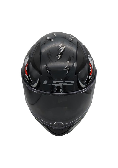 Kapalı Kask Ls2 Rapıd 2 Spox Gri Kırmızı 3XL