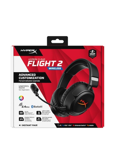 Hyperx Cloud Flight 2 Wireless Siyah Gaming Mikrofonlu Pc Kulaklık B5vc4aa