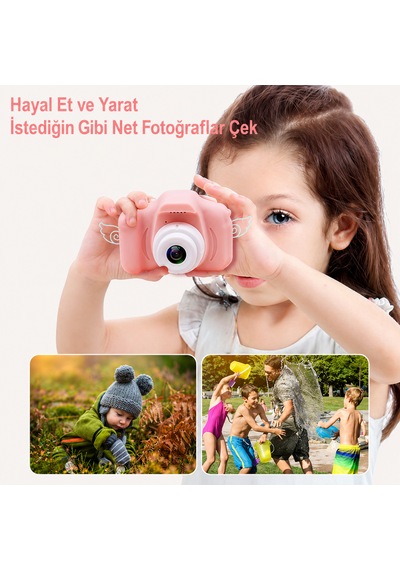 Çocuk Fotoğraf Makinesi + Şifreli Kumbara Seti Eğitici Oyuncak  Kamera Ve Para Kasası