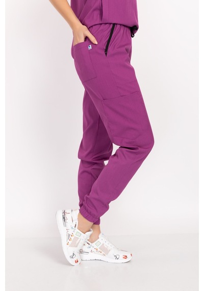 Mor Likralı Jogger Pantolon