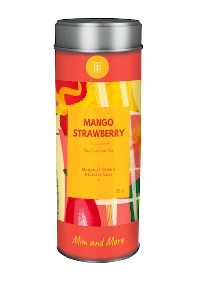 Mim And More Mango Strawberry Mango ve Çilekli Hibiskus Çayı 50 G