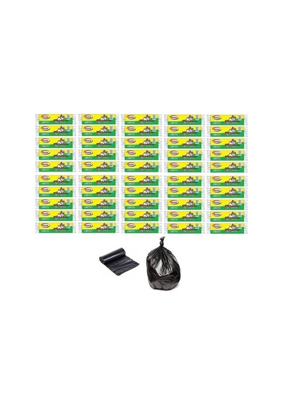 Ögem Orta Boy Çöp Poşeti 55x60 Cm 30 Lt 20'li Rulo 50 Paket Siyah