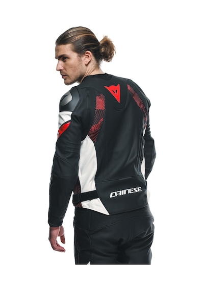 Dainese Avro 5 Deri Montu Beyaz - Kırmızı - Siyah