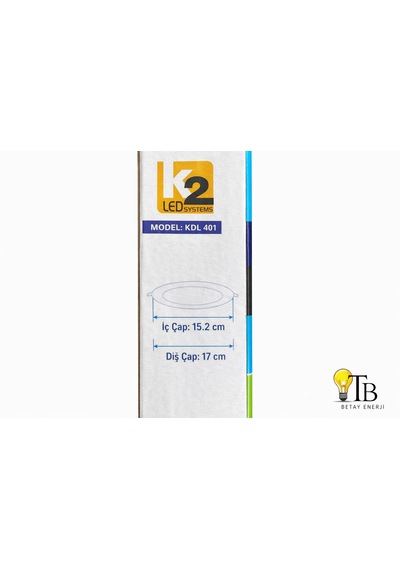 K2 Led Systems 12w Yuvarlak Sıva Altı Led Panel Gün Işığı Gün Işığı