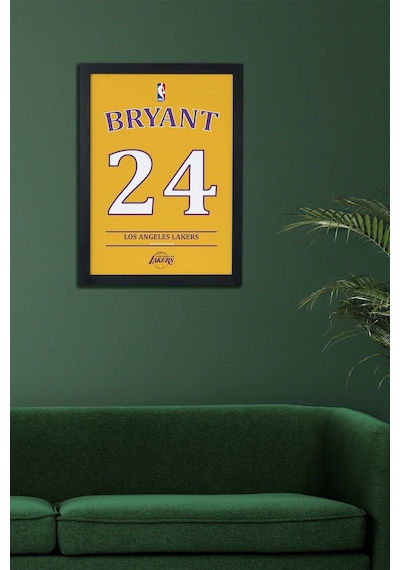 Kobe Bryant Tasarımlı Siyah Çerçeveli Tablo Poster