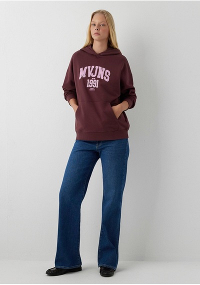 Mavi Logo Sweatshırt Decadent Chocolate Bordo Kadın Sweatshirt M1s20141-70421