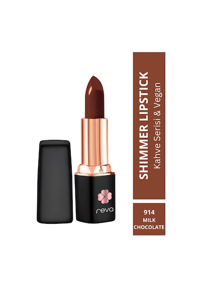 Shimmer Lipstick Milk Chocolate-brown Series-ışıltı Ruj Kahve Serisi No:914