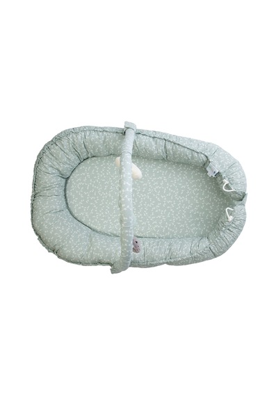 Babyjem Oyuncaklı Anne Baba Yanı Yatağı - Yeşil 40x65 Cm