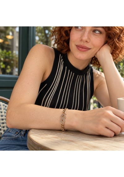 Dora S Shine Venedik Işıltısı Rose Gold Altın Renk Taşlı Xp Maske Figürlü Gurmet Zincir Kadın Bileklik Renkli Dora S Shine Venedik Işıltısı Rose Gold Altın Renk Taşlı Xp Maske Figürlü Gurmet Zincir Kadın Bileklik Renkli