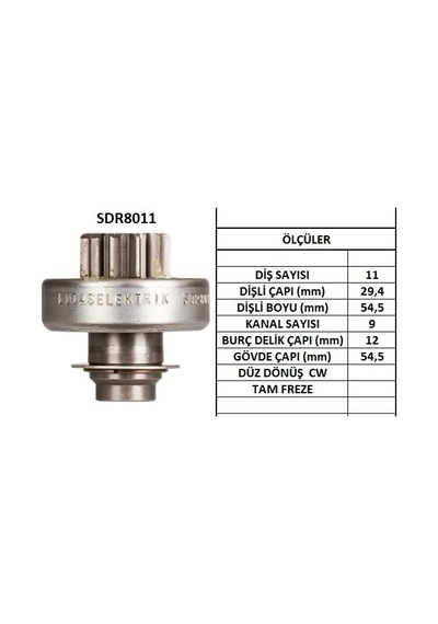 Lucas Sdr8011 Marş Dişlisi 11 Diş-9 Kanal Zen 1023 Peugeot-cıtroen-renault Partner-berlıngo-p405d Volvo Jpx Jeep 5841.85 -
