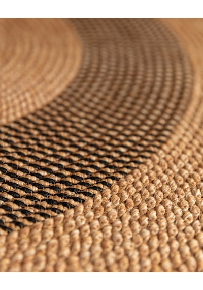 Madame Coco Alsace Oval Kilim - Naturel/siyah - 90x150 Cm 8684427193235 Çok Renkli
