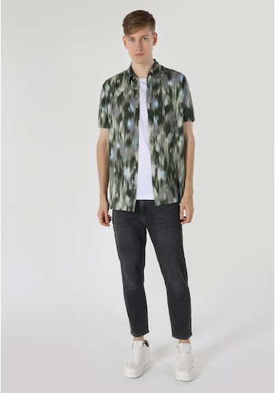 Colin's Colins Yeşil Erkek Gömlek K.kol Olive Green Çok Renkli