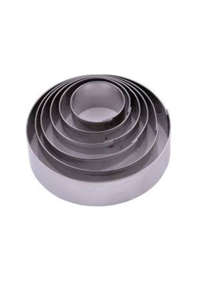 Volovan Set Metal Yuvarlak Düz 6 Lı Metalik