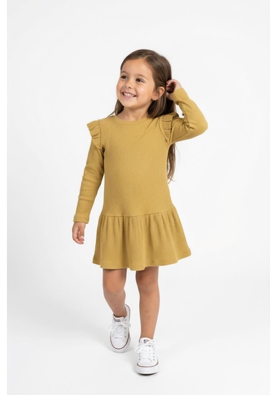 Miababy Modal Elbise Fırfırlı Sarı