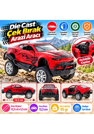 Die Cast Çek Bırak Kırmızı Arazi Aracı Adet Fiyatıdır Nhr