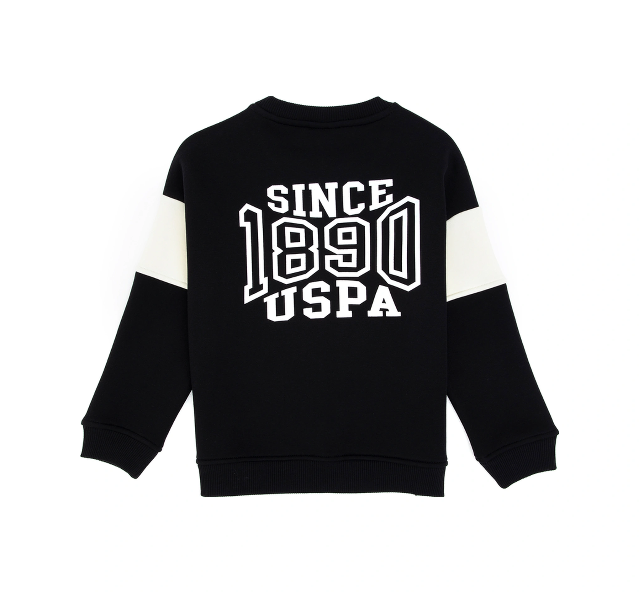 U.S. Polo Assn. Erkek Çocuk Siyah Şardonlu Bisiklet Yaka Sweatshirt 50316603-VR046