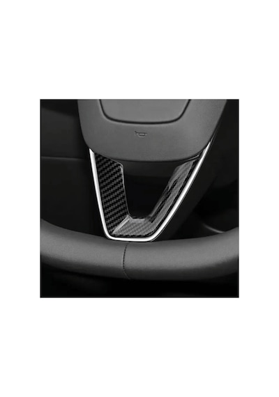 Red Lion Parts Tesla Model Y Juniper / Standart 2025+ Direksiyon Alt U-şekilli Dekoratif Çerçeve Trim Siyah