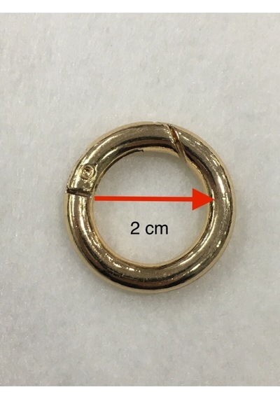 Karantuhafiye Çanta Halkası Yuvarlak Yaylı Klips 2 Cm 4 Lü Set Gold Gold Çok Renkli