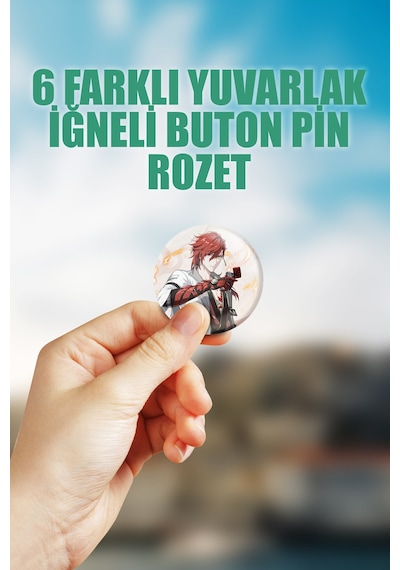 Mortefi Wuthering Waves Gacha Çanta Süsü Rozet İğneli Buton Rozet Seti 6 Adet Altılı