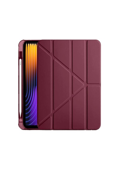 Xiaomi Pad 7 Pro Kılıf Kalemlikli Mars Tablet Kılıfı - Mürdüm Diğer