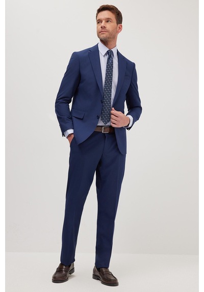 Tudors Erkek Slim Fit Mono Yaka Likralı Esnek Kumaş Koyu Lacivert Takım Elbise-41303 Tudors Erkek Slim Fit Mono Yaka Likralı Esnek Kumaş Koyu Lacivert Takım Elbise-41303