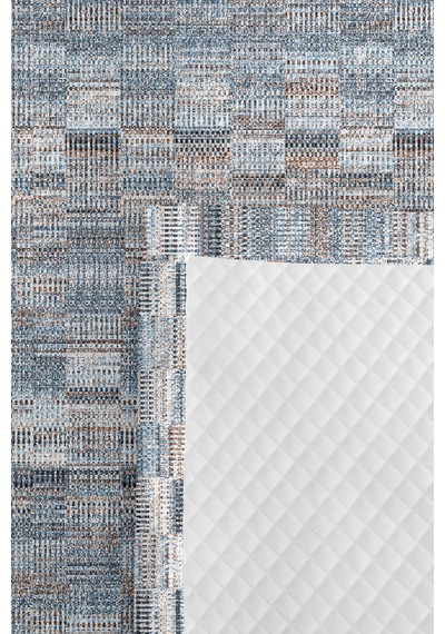 Mavi Geometrik Modern Genç Odası Tek Kişilik Pike Takımı-gri Ekose 160x220 Cm Kapitone Yatak Örtüsü Masalsı Masal Aurası
