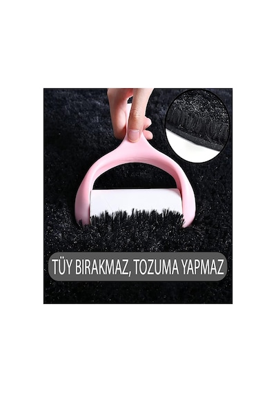 Siyah Post Peluş Yumuşak Yıkanabilir Kaymaz Dot Taban Salon Koridor Çocuk Halısı Siyah