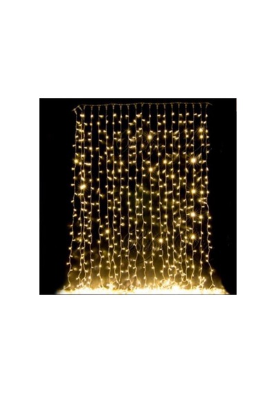 2x2 Mt 140 Ledli Pirinç Perde Led - 8 Farklı Animasyonlu- Günışığı Yılbaşı Süsü Günışığı