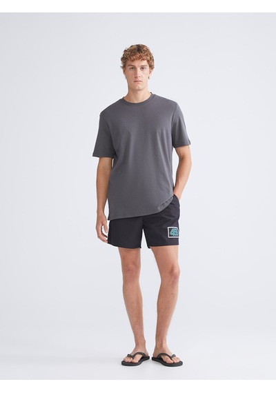 Lcw Swımwear Siyah Kısa Boy Squid Game Baskılı Erkek Deniz Şortu