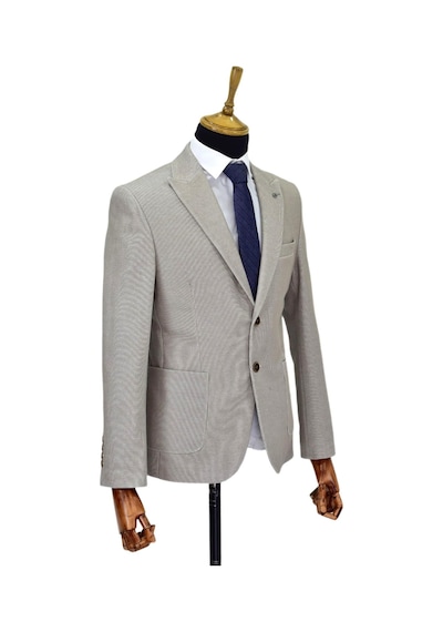 Suitmen Erkek Tek Spor Ceket Çift Yırtmaçlı Bgl-st04512 Bej