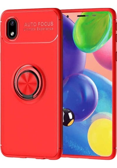 Galaxy A01 Core Kılıf Zore Ravel Silikon Kapak Kırmızı