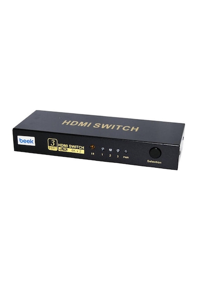Beek Bs Vsw Hd31Uh 3 Port Giriş 1 Port Çıkış 4K 3D Uzaktan Kumand