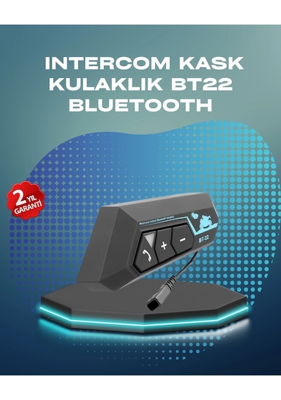 Mey İthalat Bt22 Kask Bluetooth Kulaklık Su Geçirmez Motosiklet İletişim Sistemi