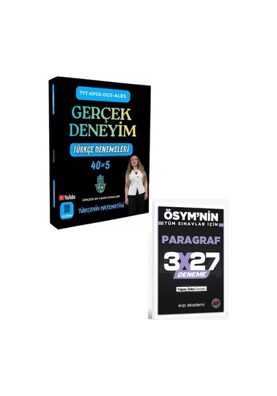 2027 Türkçenin Matematiği 2027 Tyt Kpss Ales Dgs Türkçe 40 X 5 Denemeleri+ Evp Akademi Paragraf