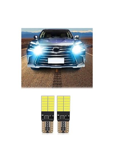 T10 Park Led Iç Aydınlatma Park Ampul Dipsiz Beyaz 24 Ledli 2adet