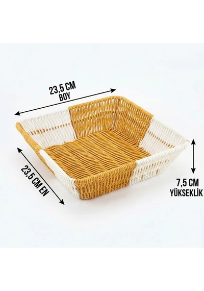 Ergonomik Çok Amaçlı Yıkanabilir Plastik Rattan Organizer Sepet