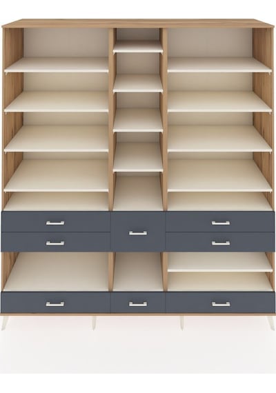 Kronos Dolap 19 Raflı 8 Çekmeceli 220x59x243 Çam-aytaşı/antrasit Aytası/antrasıt Kronos Dolap 19 Raflı 8 Çekmeceli 220x59x243 Çam-aytaşı/antrasit Aytası/antrasıt