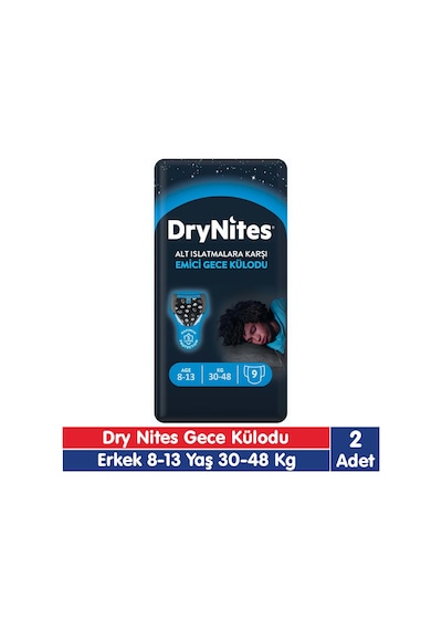 Huggies Drynites Erkek 8-13 Yaş Emici Gece Külodu 30-48 Kg 9x2 18 Adet Diğer