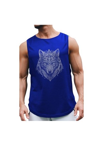Bluu Wolfart Kolsuz Sporcu T-shirt Tank Top Spor Atlet