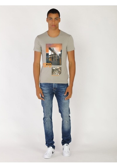 Roberto Cavalli Erkek Tshirt /M.Rob.0421.14024 Açık Gri