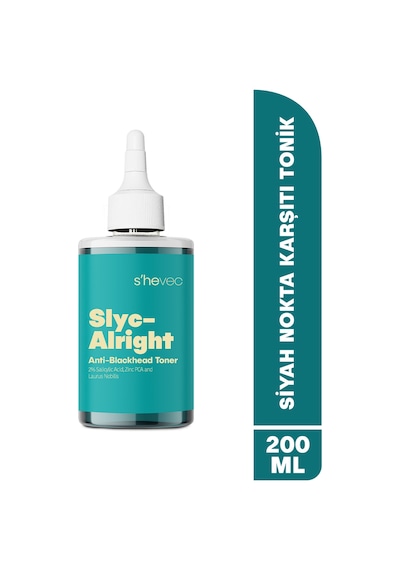 She Vec Slyc-Alright Salisilik Asit Sivilce ve Siyah Nokta Karşıtı & Canlandırıcı Bha Tonik 200 ML