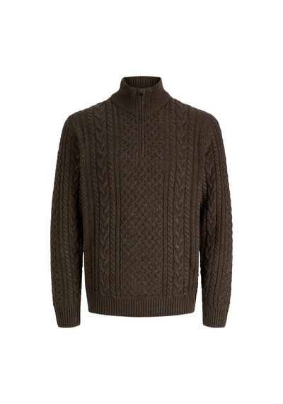 Jack & Jones Authentic Jprblucallum Örgü Desenli Yarım Fermuarlı Dik Yaka Kazak Erkek Kazak 12299947 Kahve Jack & Jones Authentic Jprblucallum Örgü Desenli Yarım Fermuarlı Dik Yaka Kazak Erkek Kazak 12299947 Kahve