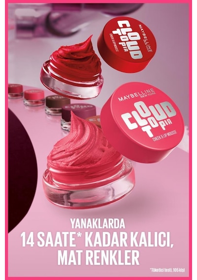 Cloudtopia Köpük Dokulu Mat Allık & Ruj 01 Twilight Berry 3600531717179-11334