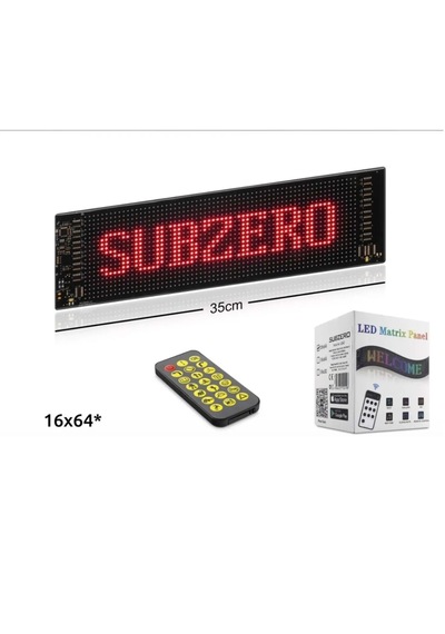 Subzero Ld40 35cm Sled Matrix Panel Dijital Kayar Rgb Ekran Kumandalı Mobil Uygulamalı Siyah