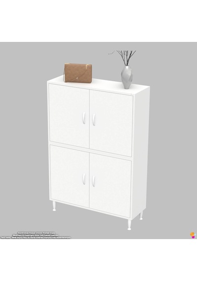 Efna Ayakkabılık - Kapaklı 4 Raf 6 Bölmeli Dar Alanlar İçin Çok Amaçlı Dolap 95 Cm Genişlik Beyaz Efna Ayakkabılık - Kapaklı 4 Raf 6 Bölmeli Dar Alanlar İçin Çok Amaçlı Dolap 95 Cm Genişlik Beyaz