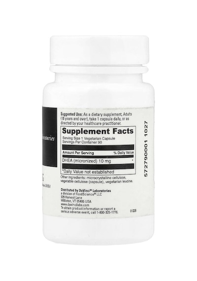 Davinci Laboratories, Micronised Dhea, 10 Mg, 90 Capsules