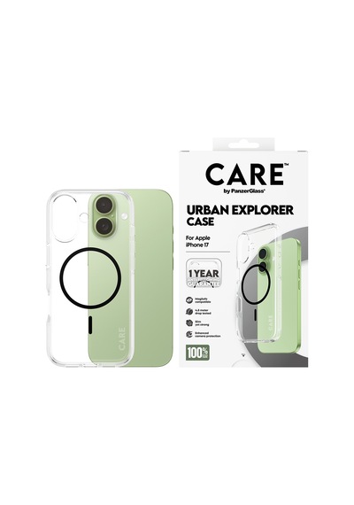 Care By Panzerglass Flagship Apple Uyumlu iPhone 17 Transparent Urban Explorer Siyah Magsafe Kılıf