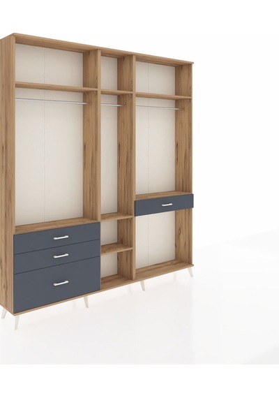 Arges Dolap 7 Raflı 4 Çekmeceli 3 Askılı 220x30x243 Çam-çam/antrasit Atlas Çam/antrasıt Arges Dolap 7 Raflı 4 Çekmeceli 3 Askılı 220x30x243 Çam-çam/antrasit Atlas Çam/antrasıt